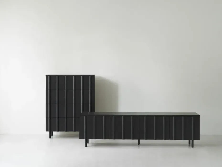 Aparador bajo Rib, Soft Black