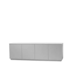 Aparador Beam, Gris claro, base gris claro