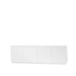 Aparador Beam, Lacado blanco, base blanca
