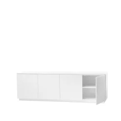 Aparador Beam, Lacado blanco, base blanca