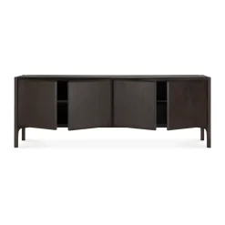 Aparador PI, Teca dark brown, 4 puertas