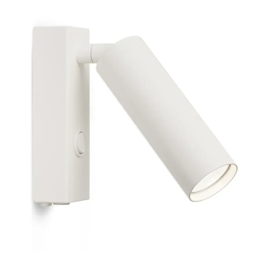 Aplique de pared Pipeline, Blanco mate