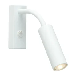 Aplique de pared Pipeline, Blanco mate, flex