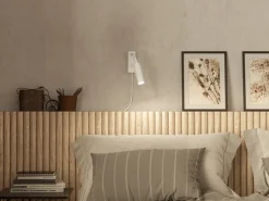 Aplique de pared Pipeline, Blanco mate, flex