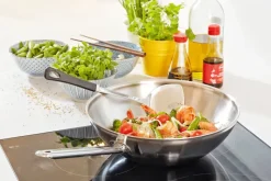 Apollo 7 sartén wok de acero inoxidable 7-ply, Ø26 cm