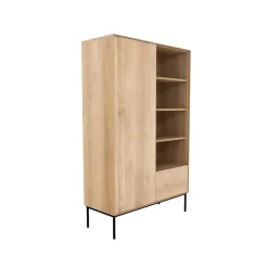 Armario Blackbird, Roble encerado - metal negro