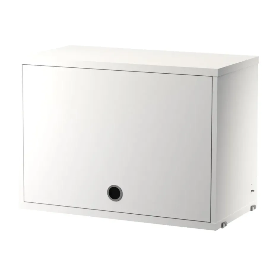Armario con puerta abatible String, Blanco, 58x30 cm