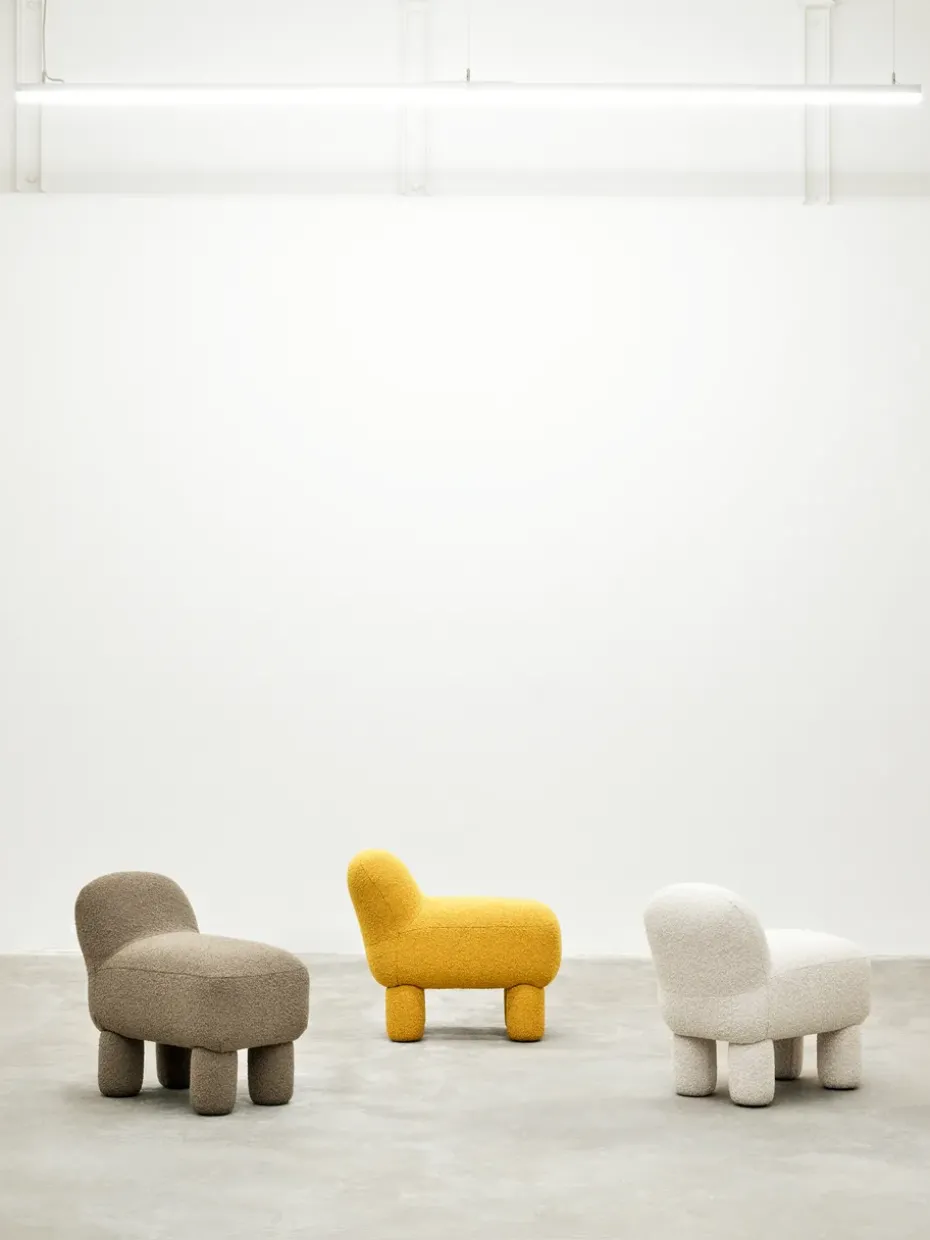 Asiento puff Lulu 36x65 cm, Yellow