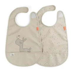 Baberos con velcro Lalee 2-pack, Sand