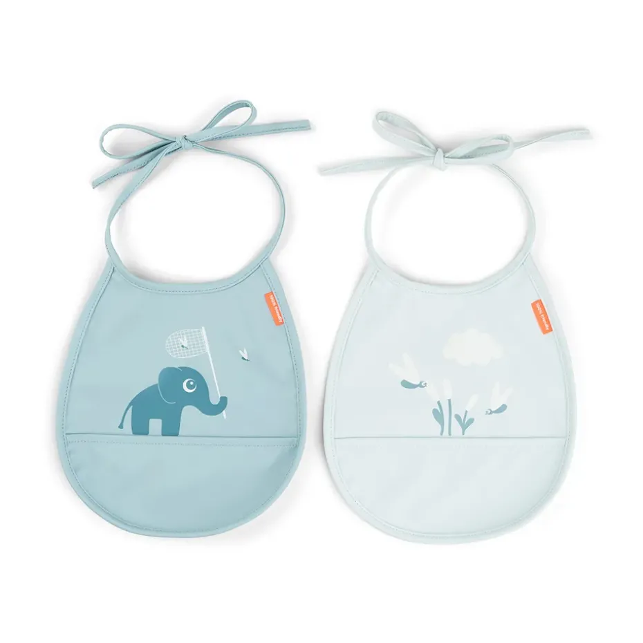 Baberos Elphee Tiny 2-pack, Blue