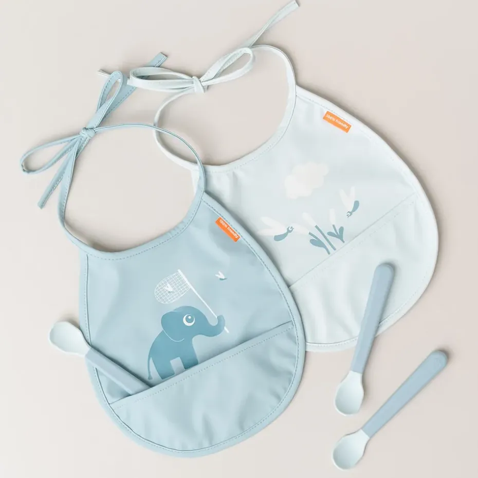Baberos Elphee Tiny 2-pack, Blue