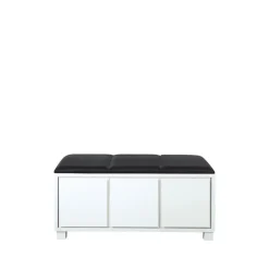 Banco 6, Cuero negro, cuerpo blanco