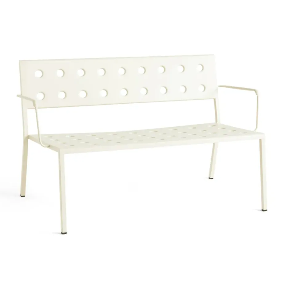 Banco Balcony Lounge con reposabrazos 121,5×69 cm, Beige tiza