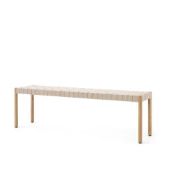 Banco Betty TK5, Oak, asiento de banda de lino trenzada