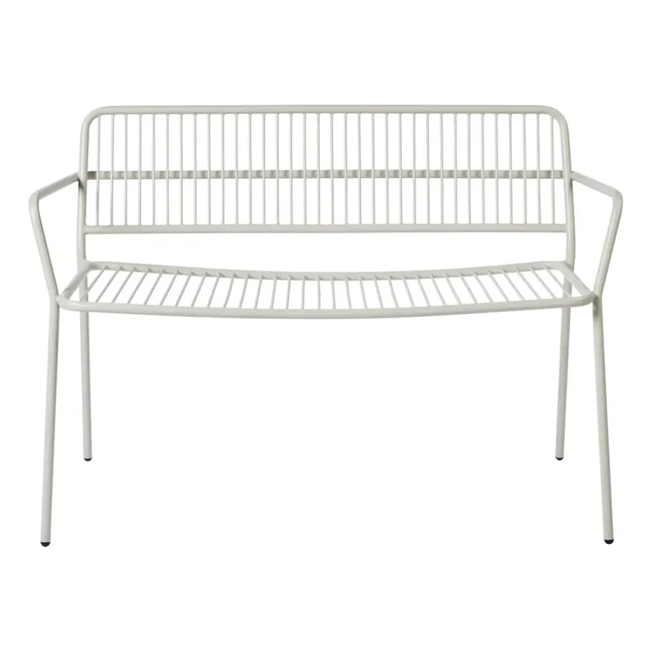 Banco con reposabrazos Eden, Beige grey