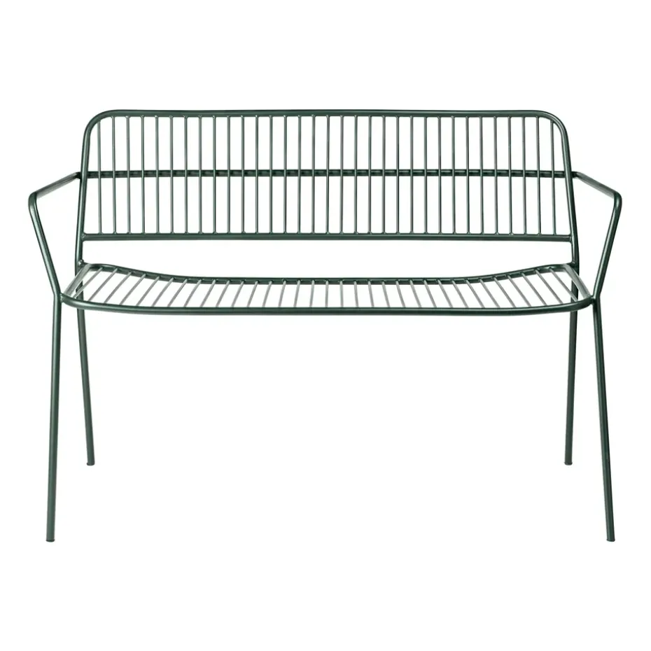 Banco con reposabrazos Eden, Forest green