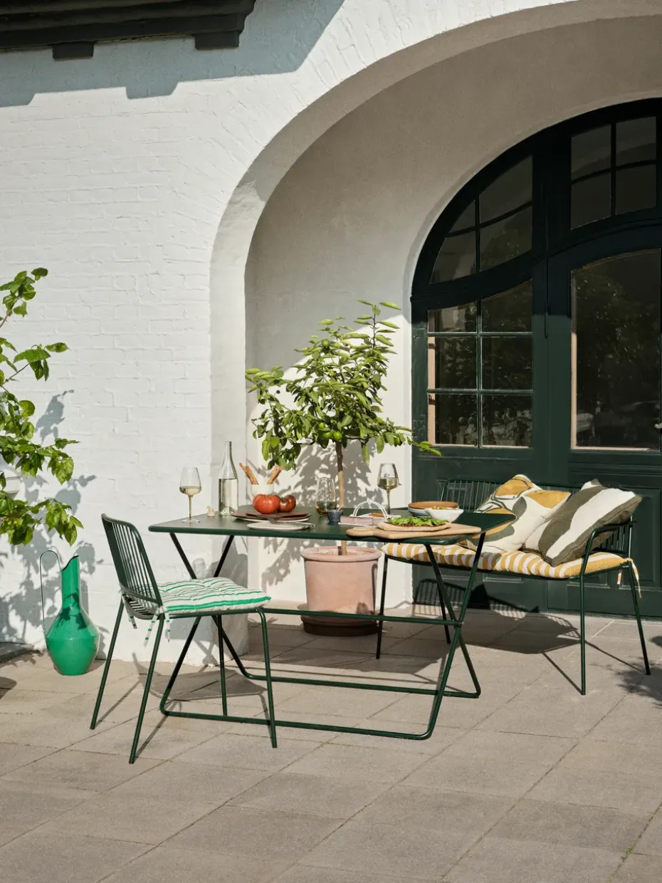 Banco con reposabrazos Eden, Forest green