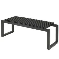 Banco Cutter 121 cm, Roble lacado en negro