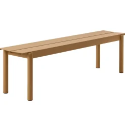 Banco de acero Linear steel bench 170 cm, Burnt orange