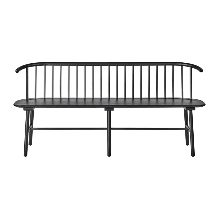 Banco de comedor VIOR, Roble lacado en negro