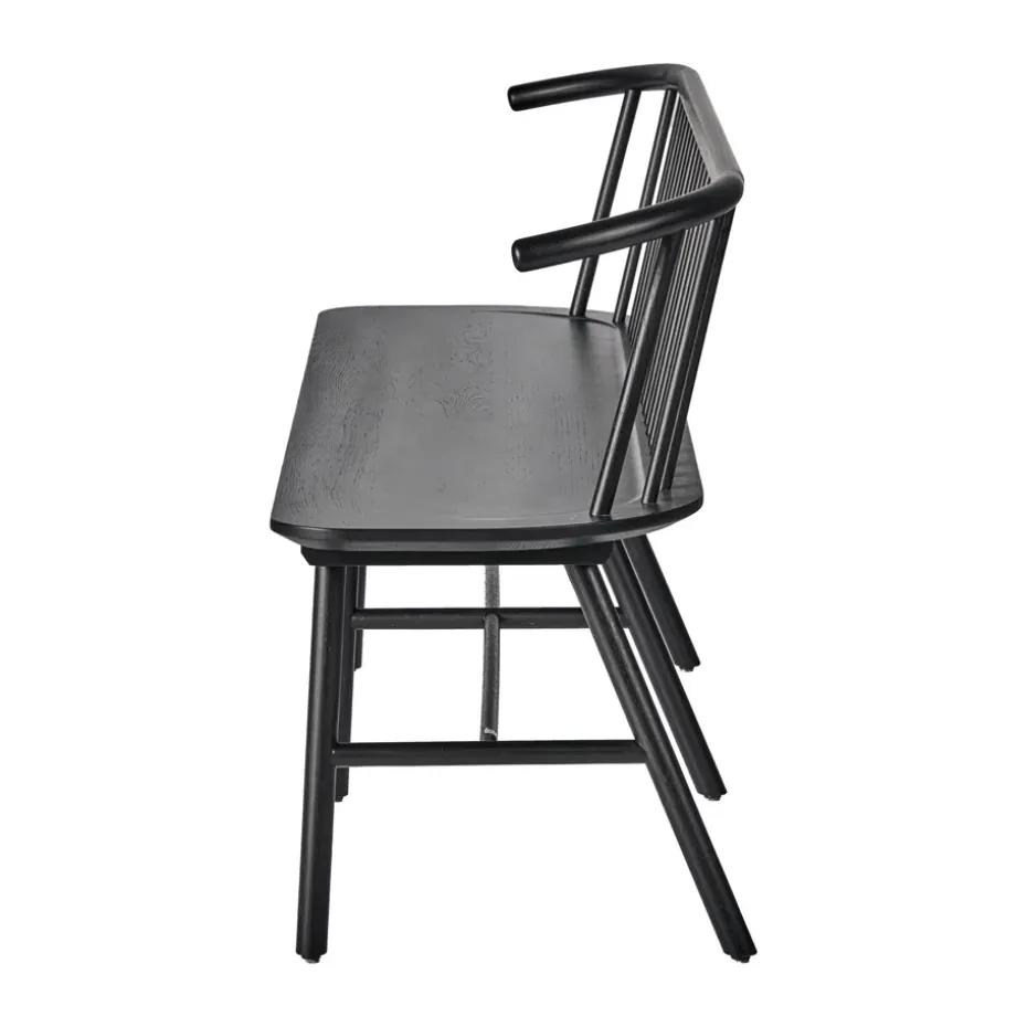 Banco de comedor VIOR, Roble lacado en negro