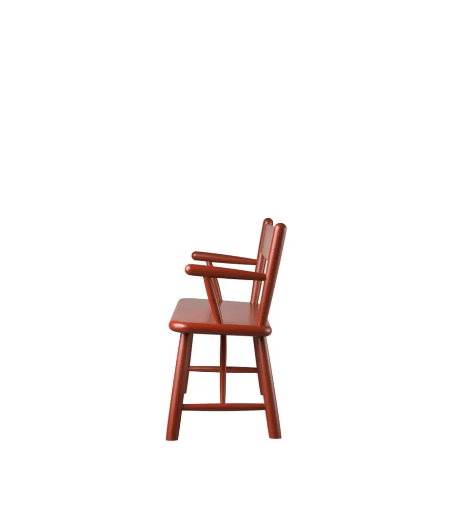 Banco infantil P11, Beech red painted