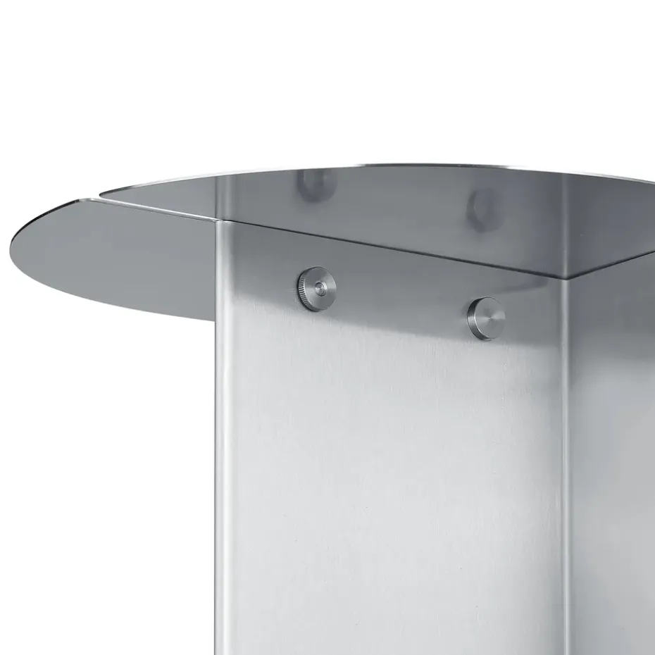 Banco ORU 80x45 cm, Acero inoxidable mate