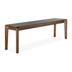 Banco para libros, Teca tintada oscura 166 cm