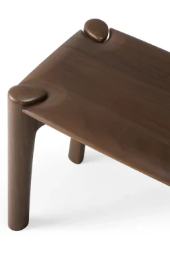 Banco PI 126x35 cm, Lackad teak brown