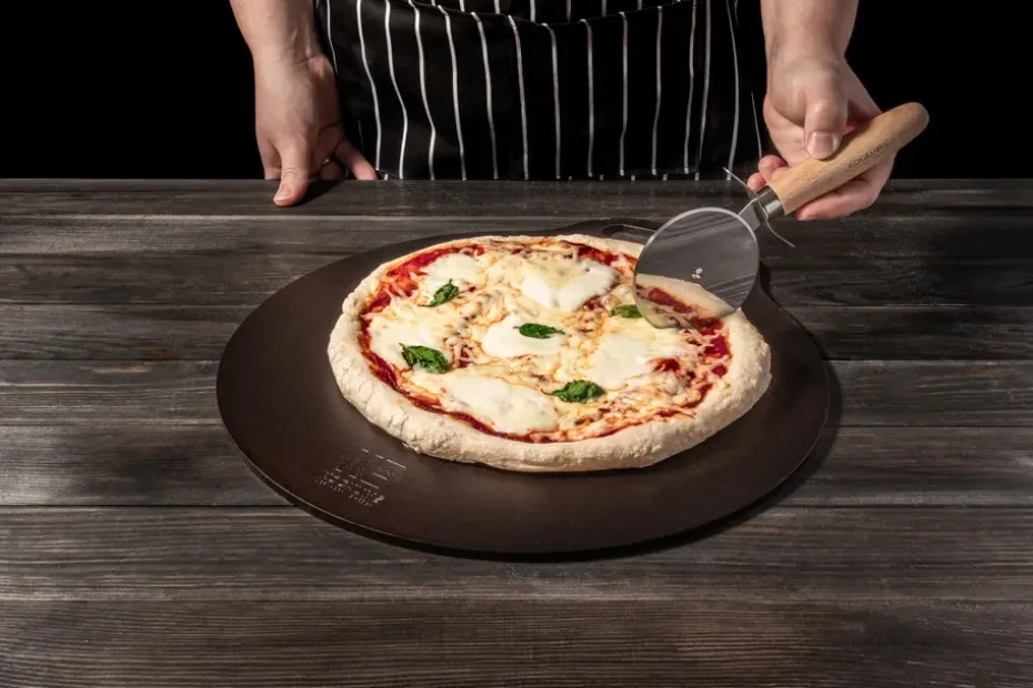Bandeja de acero para hornear o pizza Kockums Ø35 cm, acero carbono