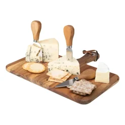 Bandeja de queso Oline acacia 4 piezas, 26x29 cm