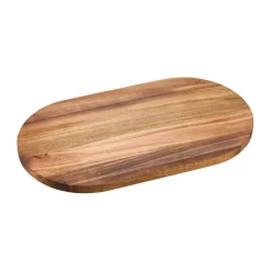Bandeja de servir y cuencos Sevyn, 5 piezas, Acacia-porcelana blanca