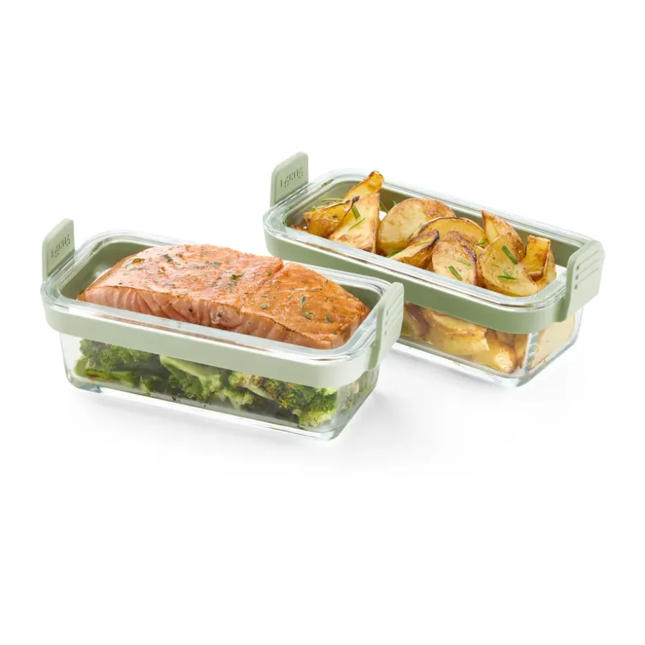 Bandeja de vidrio rectangular para Air fryer Lékué , pack de 2, Transparente