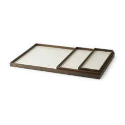 Bandeja Frame large 35,5x50,6 cm, Roble ahumado-beige