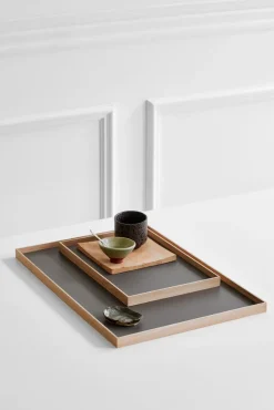 Bandeja Frame large 35,5x50,6 cm, roble-gris claro