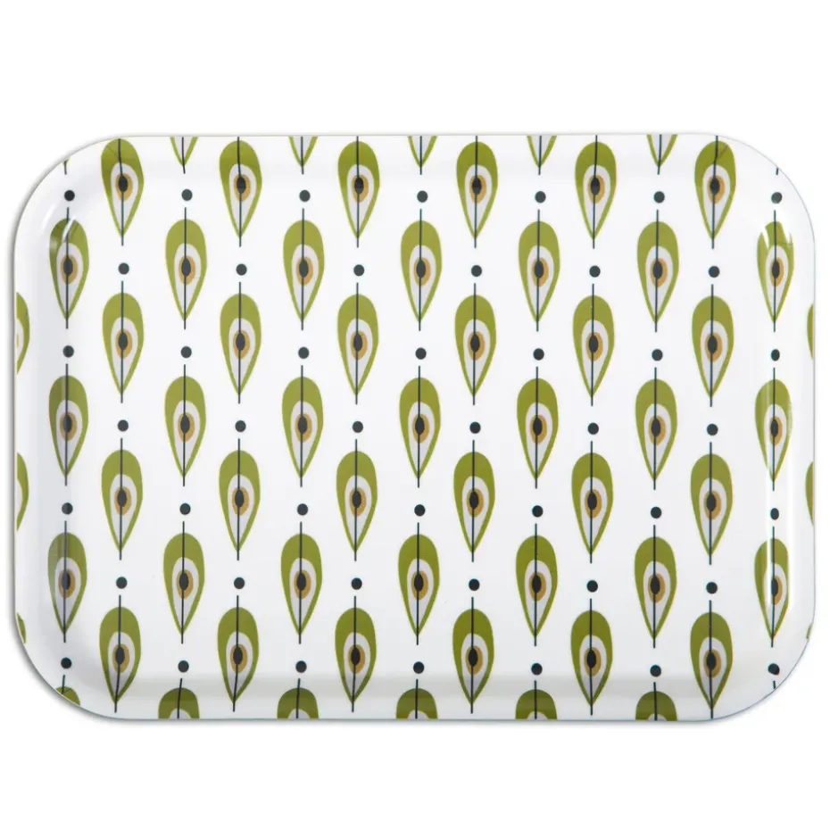Bandeja High Pears verde oliva, 36x28 cm
