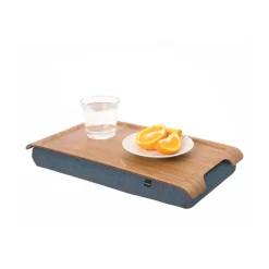 Bandeja para portátil mini, Madera de sauce-sal y pimienta gris
