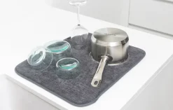 Bandeja secaplatos de microfibra Sinkside 47x40 cm, gris oscuro