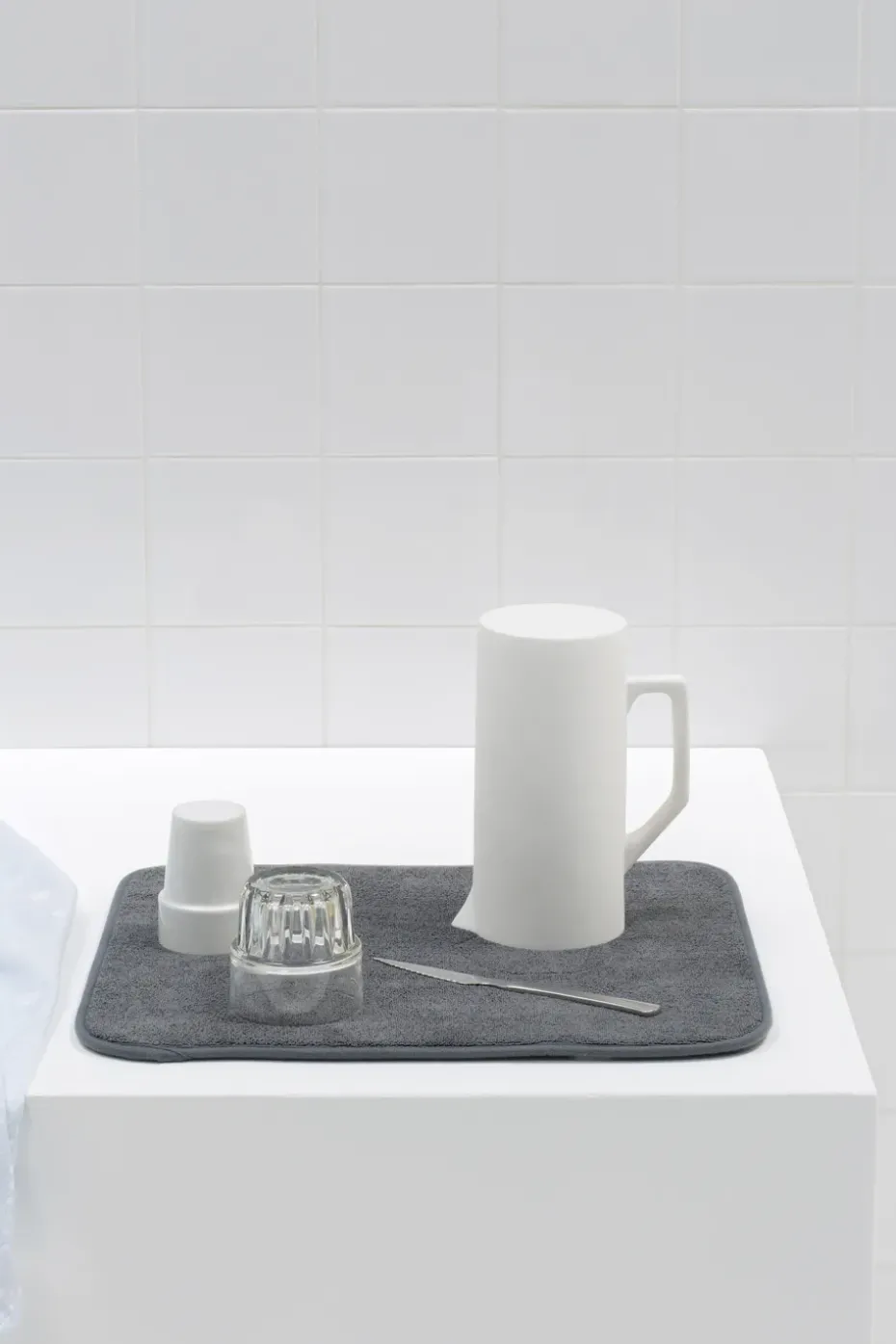 Bandeja secaplatos de microfibra Sinkside 47x40 cm, gris oscuro