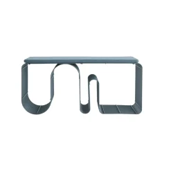 Banqueta Curva 100 cm, Dusty blue