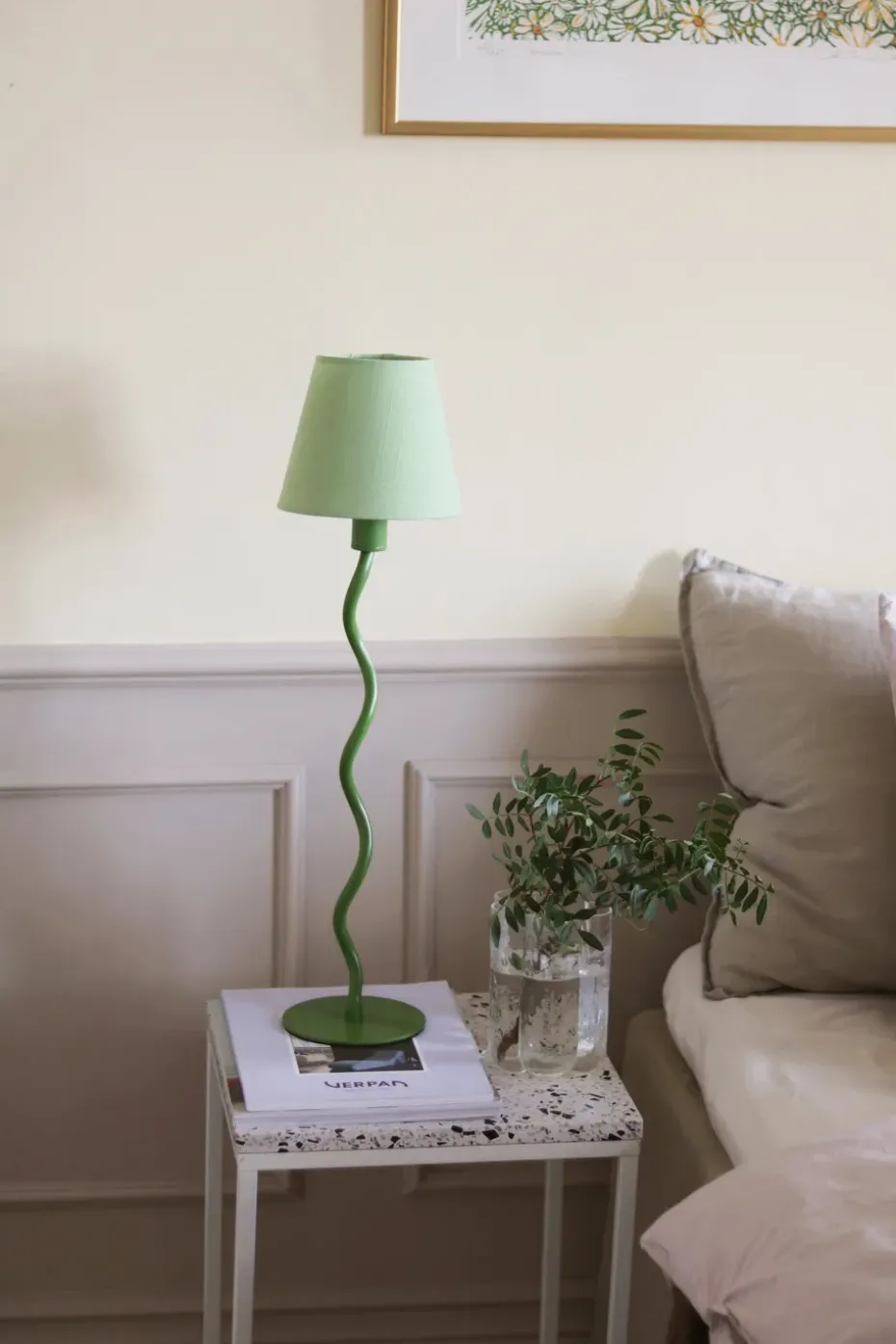 Base de lámpara de mesa Twist 50 , Verde