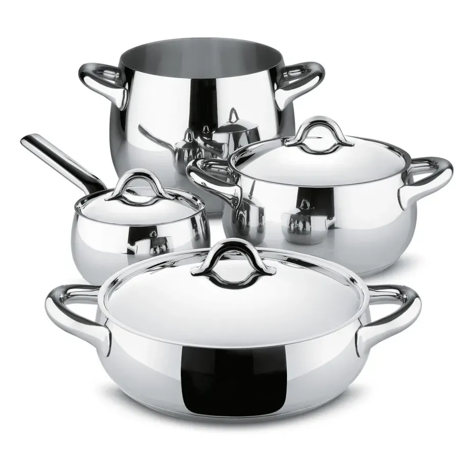 Batería de cocina Mami 7 piezas, acero inoxidable
