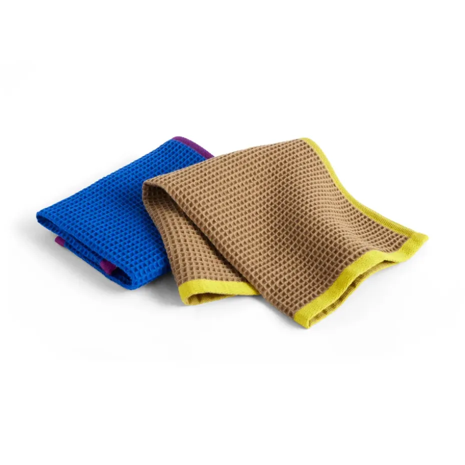Bayeta de cocina Canteen 31x31 cm 2 unidades, Blue/fuchsia-Beige/yellow