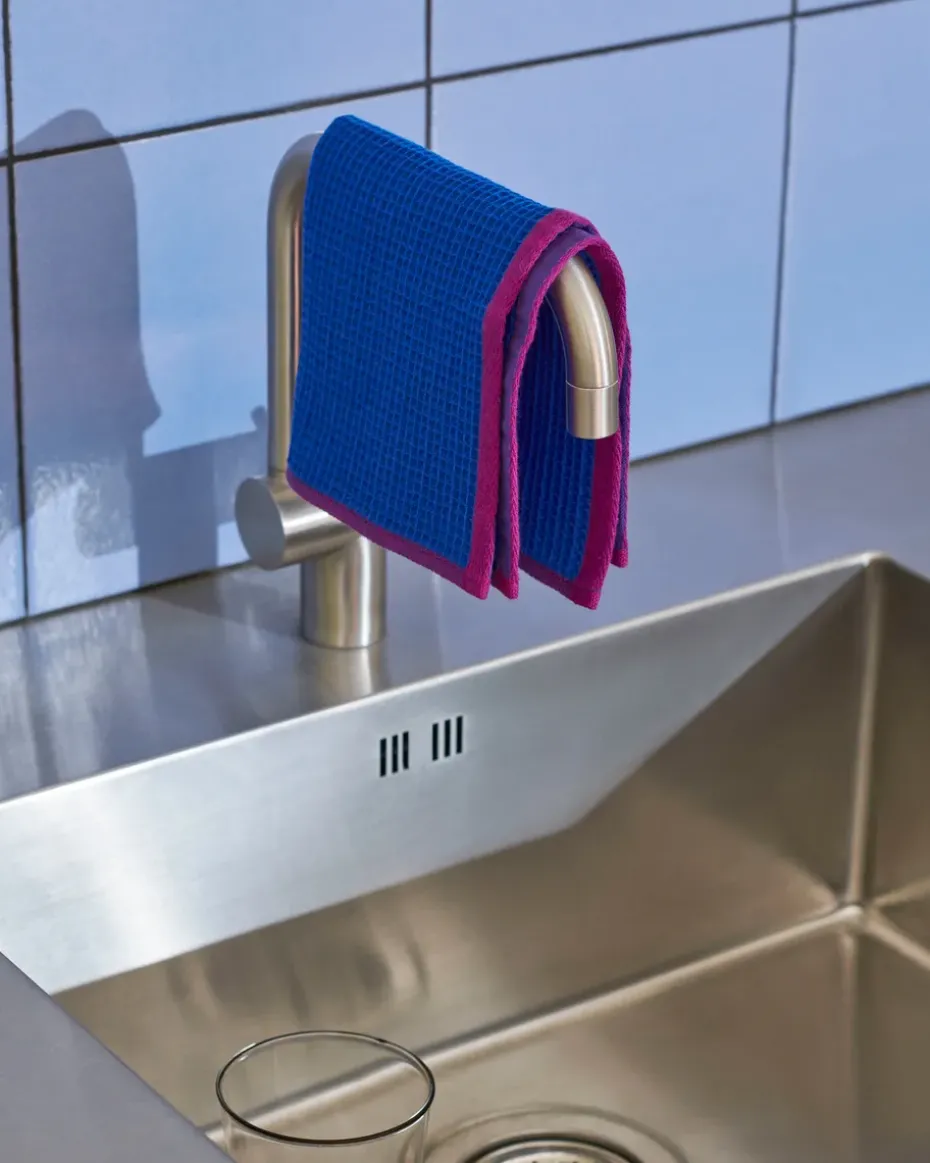 Bayeta de cocina Canteen 31x31 cm 2 unidades, Blue/fuchsia-Beige/yellow