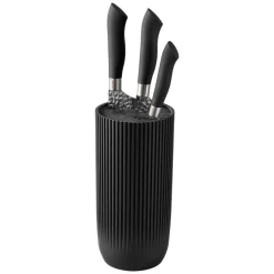 Bloque de cuchillos Kiki 24 cm, Negro
