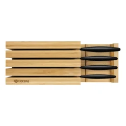 Bloque de cuchillos Kyocera bambú para 4 cuchillos, 34 cm