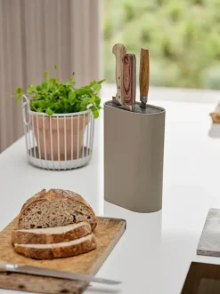 Bloque de cuchillos Singles 24 cm, Taupe