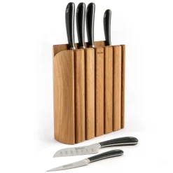 Bloque y set de cuchillos Signature Book Oak 7 piezas, roble