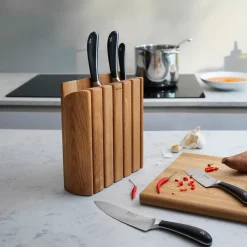 Bloque y set de cuchillos Signature Book Oak 7 piezas, roble