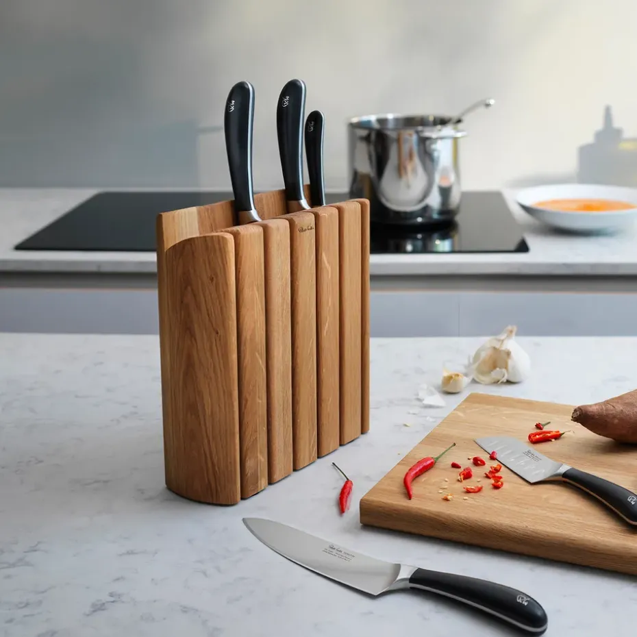 Bloque y set de cuchillos Signature Book Oak 7 piezas, roble
